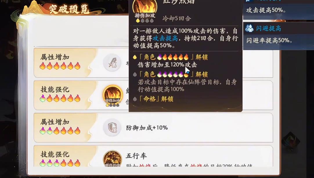 西游笔绘西行红孩儿突破效果有哪些 西游笔绘西行红孩儿突破效果有哪些