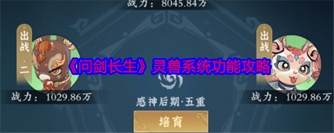 问剑长生灵兽系统功能攻略