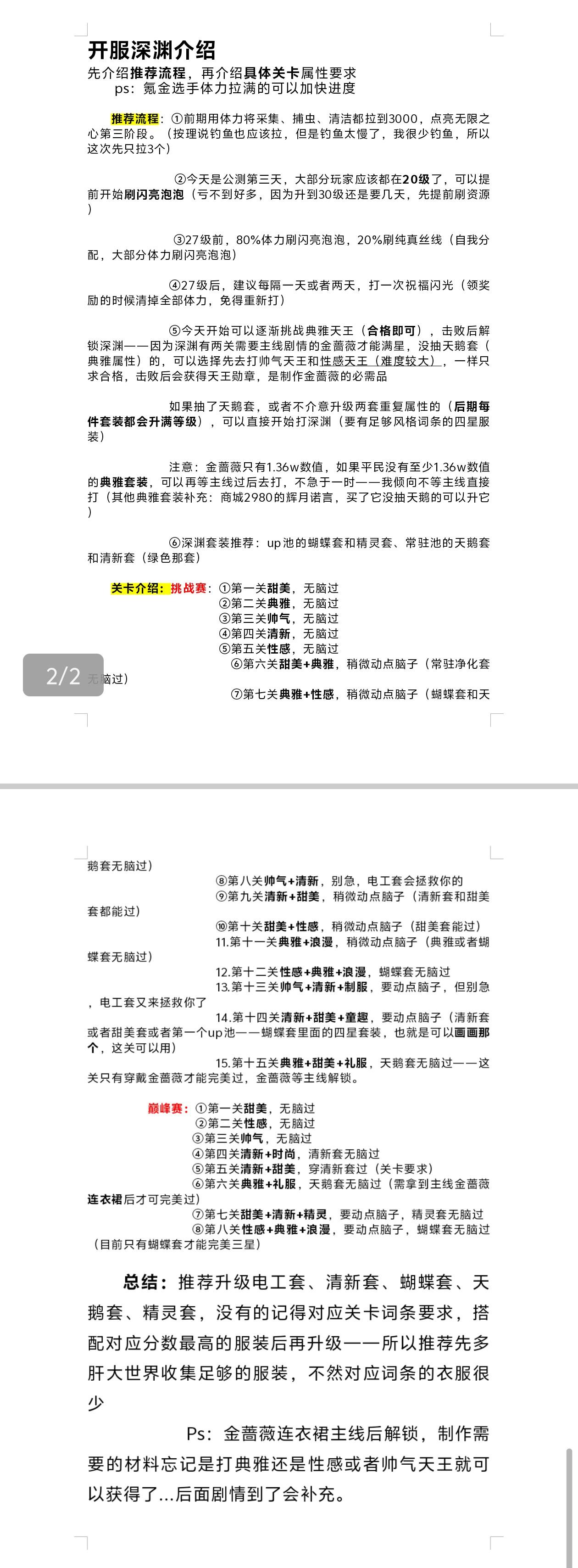 无限暖暖开服深渊攻略 - 无限暖暖开服深渊攻略 -