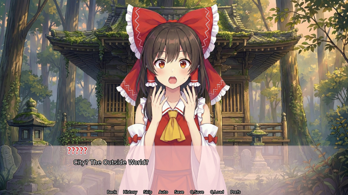 东方 Project 同人视觉小说《东方:超越幻想乡》上架 Steam,35.7 元 游戏截图