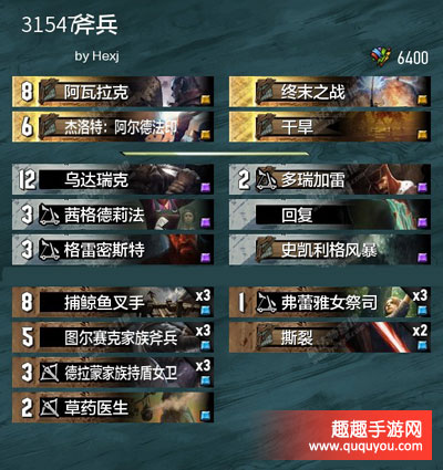 top200斧兵玩法讲解 巫师之昆特天梯高分卡组