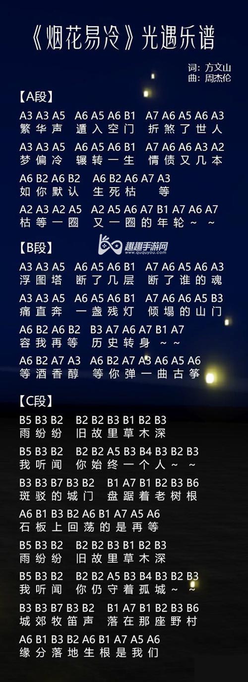 光遇琴谱数字简单版 超简单乐谱让你轻松成为钢琴达人