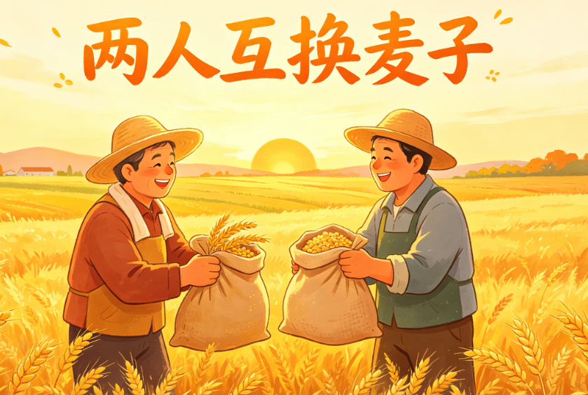 两人互换麦子完整情节梳理 两人互换麦子故事与现实意义分析