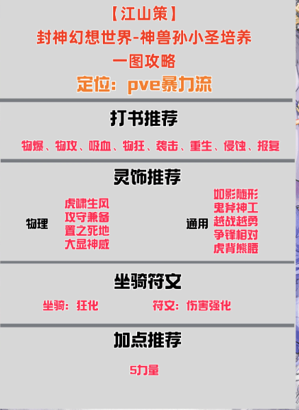 封神幻想世界孙小圣怎么培养 - 