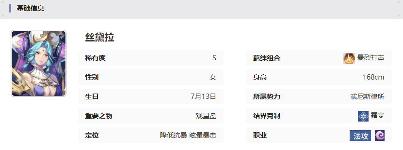 永夜降临复苏丝黛拉技能是什么