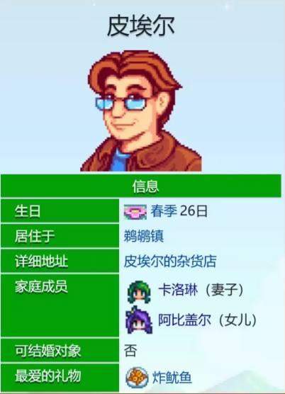 {2、星露谷物语皮埃尔有哪些爱心事件 - 